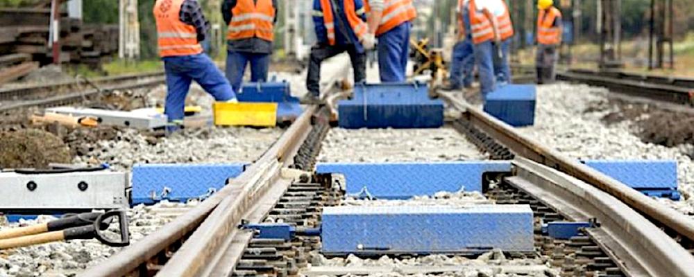 Start för byggandet av den nya, EU-finansierade, järnvägen i Ukraina mellan Mostyska och Skniliv. Foto: Ukrzaliznytsia.