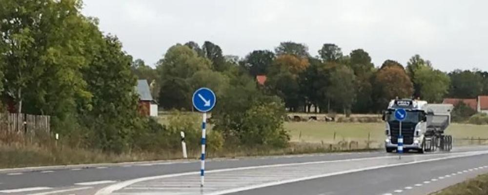 Väg 143 utanför Visby. Foto: Trafikverket