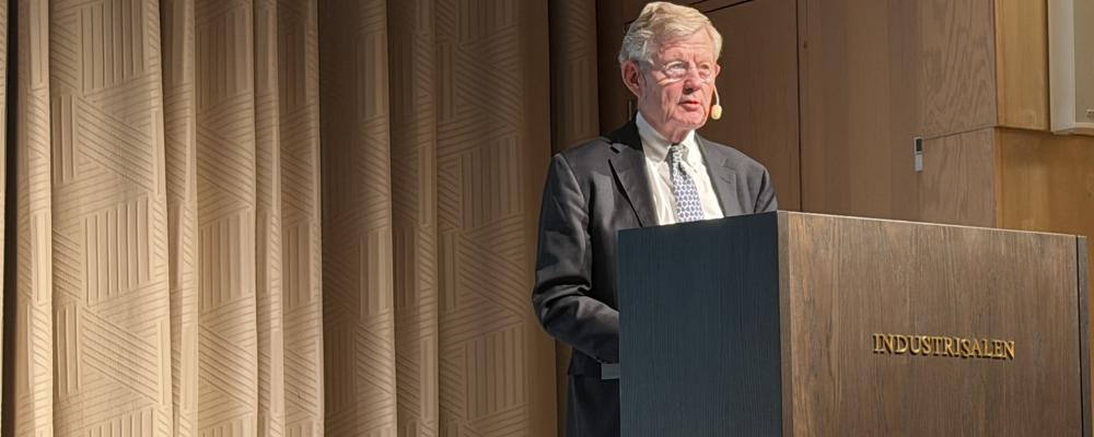Jacob Wallenberg framträdde på STRINGS Stockholmsmöte med titeln: ”När Fehmarn Bält öppnar, står Sverige redo eller stilla?” FOTO: Anders Herrgård