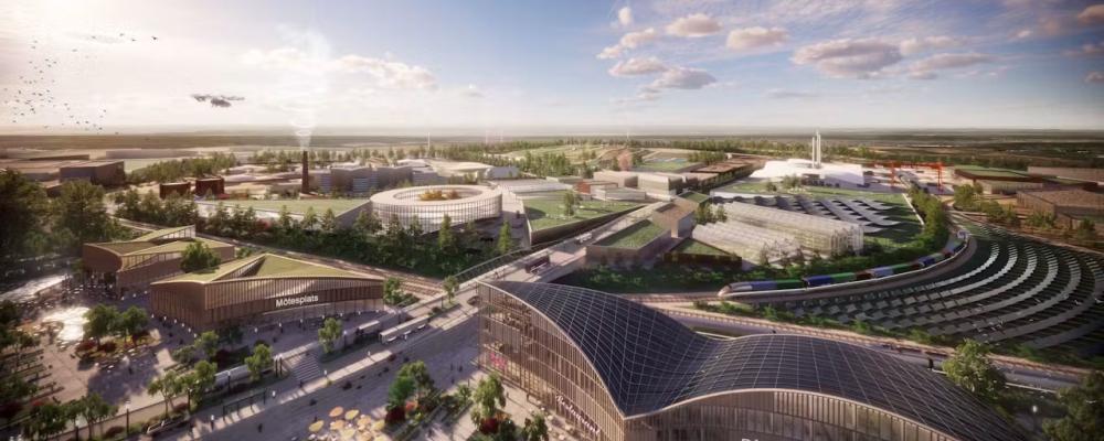 Umeå Eco Industrial Park. Illustration: Belatchew Arkitekter