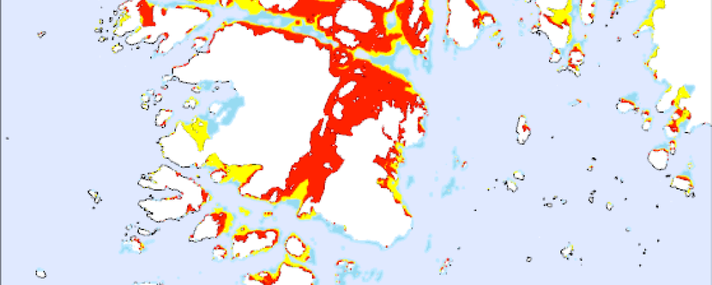 Exempel på AIS-analys av erosionsrisk. Foto: metria