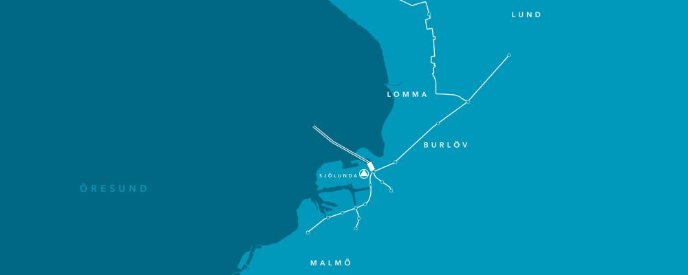 Karta över VA SYDs projekt Maxima Bild: VA SYD