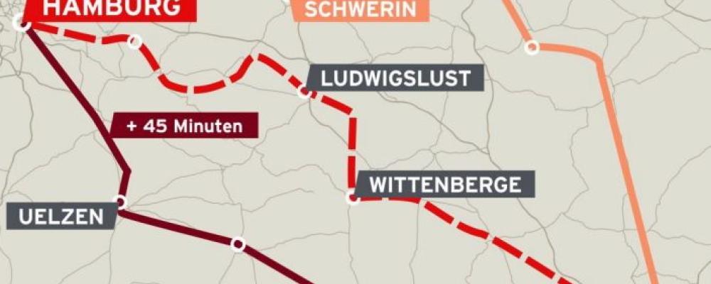 Bra att veta när man semestrar i norra Tyskland. Tågtrafiken på många linjer i delstaterna Hamburg, Schleswig-Holstein, Mecklenburg-Vorpommern, Niedersachsen, Sachsen-Anhalt, Berlin och Brandenburg är kraftigt begränsad under 9 månader. Som ersättning sätts över 170 bussar in på totalt 26 linjer längs hela sträckan mellan Hamburg och Berlin. Enligt Deutsche Bahn rör det sig om "Tysklands hittills största ersättningstrafik" – med delvis avsevärt längre restider. Källa: DB