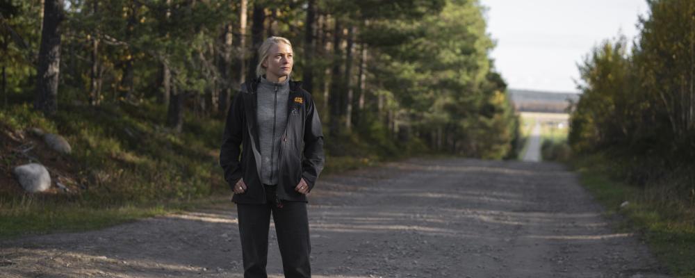 Mimmi Almqvist, chef för Vägbyrån på Norra Skog. Foto: Norra Skog