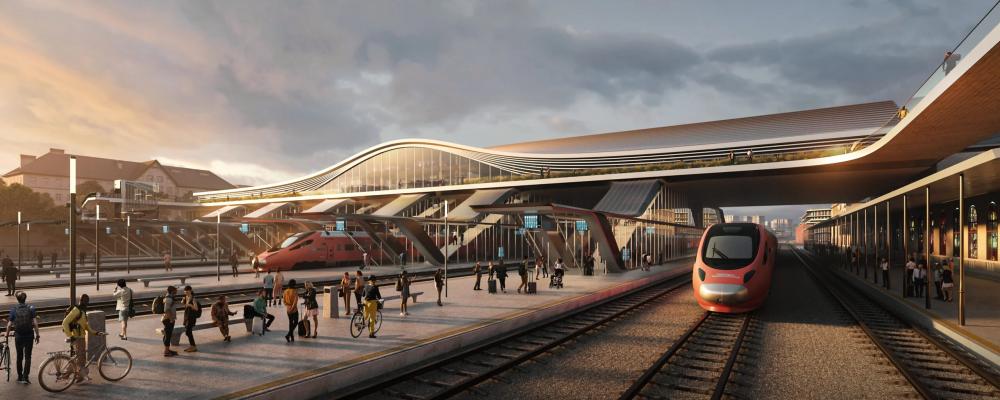 Rail Baltica stationprojekt i Estland. Bild: Rail Baltica