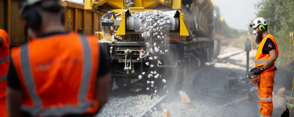 Ballastmatare i Storbritannien. Foto: Railcare