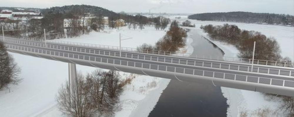 Bron över Fyrisån ska koppla samman Uppsalas sydöstra och sydvästra delar med den nya tågstationen som ska byggas i Bergsbrunna.
