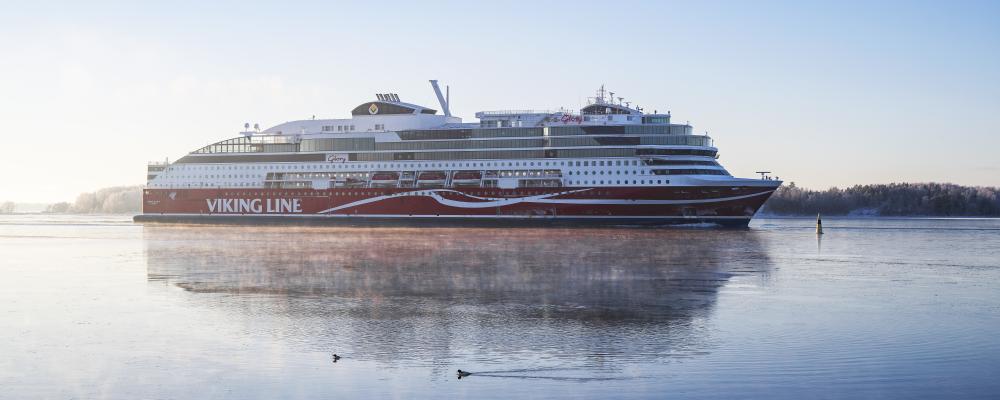 Två år av samarbete för en grön sjöfartskorridor mellan Stockholm och Åbo. Foto: Viking Line / Daniel Eriksson