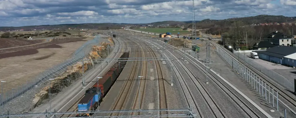 Varbergstunnelns spårområde Foto: Implenia Sverige AB/Trafikverket