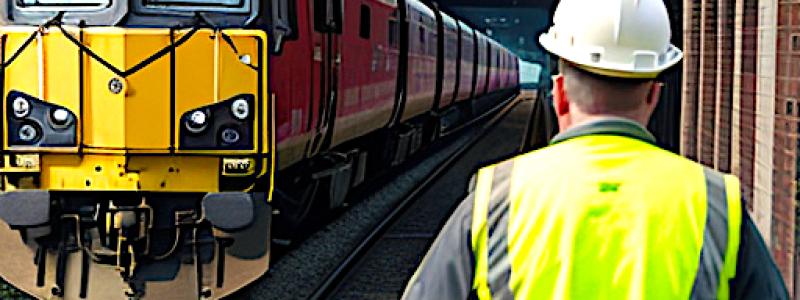 Network Rails arbetare kontrollerar en järnvägssträcka i Storbritannien. Källa: Network Rail