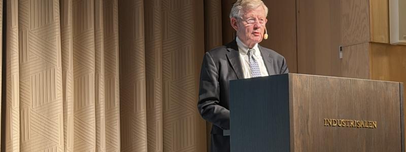 Jacob Wallenberg framträdde på STRINGS Stockholmsmöte med titeln: ”När Fehmarn Bält öppnar, står Sverige redo eller stilla?” FOTO: Anders Herrgård