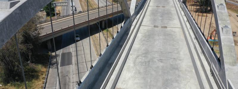 Kaliforniens höghastighetsbana tar form. Infrastrukturen är på plats men på många platser saknas rälsen ännu. Foto: California High-Speed Rail Authority