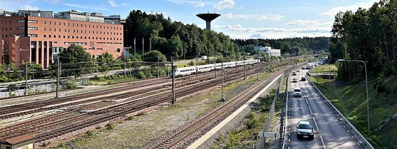 Flemingsbergs station i Huddinge kommun i Stockholms län, Sverige. Foto: Sinikka Halme/Wikimedia Commons