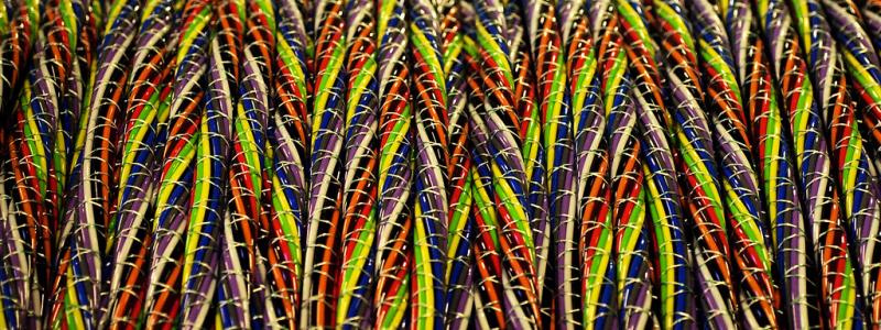Gunnar Lundmark/ TT: Rullar med färdig fiberkabel. Arkivbild.