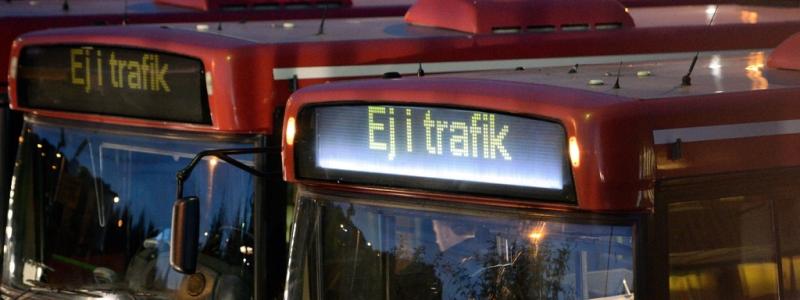 Johan Nilsson / TT: Om bussbranschen inte lyckas rekrytera bussförare kan det innebära att turtätheten minskar eller turer ställs in. Arkivbild.
