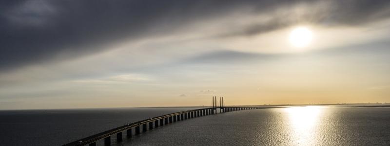Johan Nilsson/TT: Öresundsbron har slagit sitt tidigare månadsrekord, som sattes i juli 2019. Arkivbild.