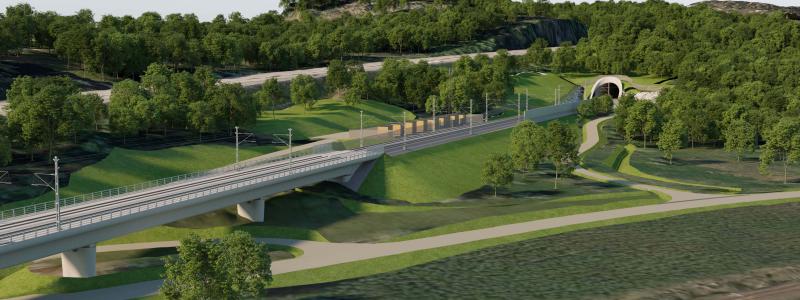 Tunneln blir en av Sveriges längsta järnvägstunnlar Bild: Trafikverket