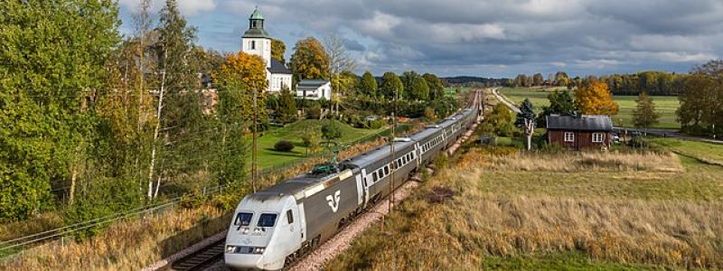 SJ X2000 mellan Hallsberg och Pålsboda. Foto: Wikimedia Commons