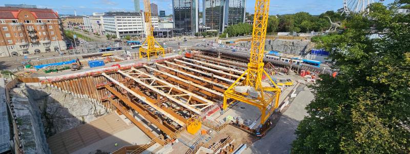 Schakt vid Korsvägen. FOTO: Trafikverket/Håkan Holgén