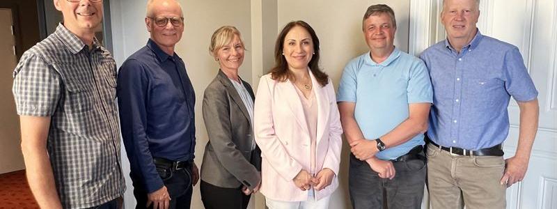 I bild syns Per Persson (WIKON), Johan Sivengård (Norconsult), Lisa Söderbaum (Norconsult), Farah Al-Aieshy (Norconsult), Lars Sassner (WIKON) och Anders Thorin (WIKON). Foto: Norconsult