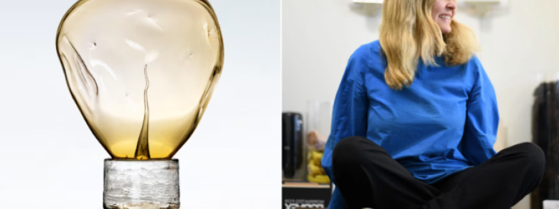 Prisstatyetten är designad av Marie-Louise Hellgren. Foto: Stockholmsmässan