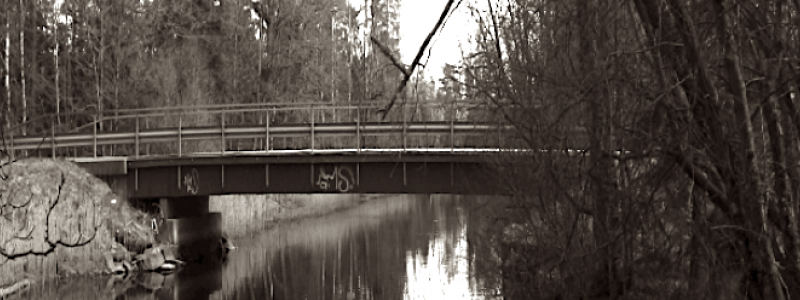 Bron över Husån vid Rydal mellan Bua och Kinna rivs. Foto: Trafikverket