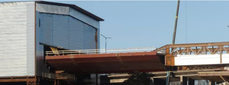 Skurubron har växt ur sin montagehall. Foto: Trafikverket