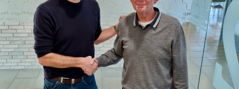 Esben Mølgard, produktchef på IBF och Matti Löppönen, vd och koncernchef för Betolar. Foto: Betolar