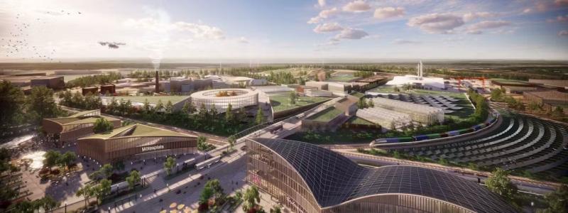 Umeå Eco Industrial Park. Illustration: Belatchew Arkitekter