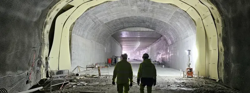 Betongtråget är cirka 600 meter och betongtunneln är cirka 200 meter långt. Foto: Trafikverket