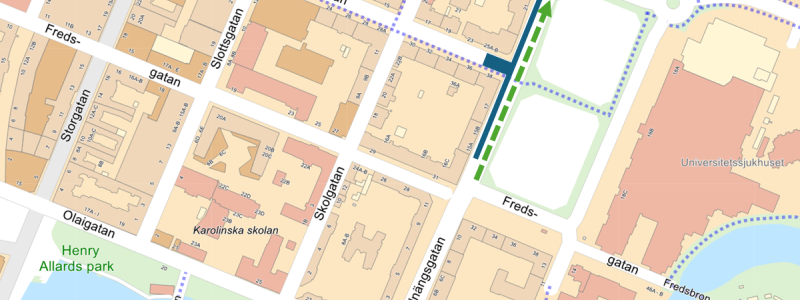 Vatten- och avloppsledningar byts ut på Alnängsgatan. Bild: Örebro kommun
