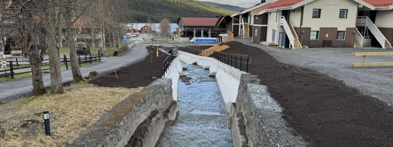 Översvämnings- och erosionskydd Mörviksån i Åre kommun. Foto: Myndigheten för civilt försvar