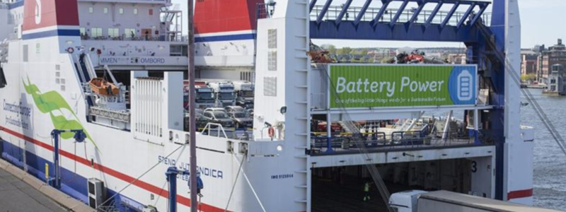 Att ladda en el-färja kräver fem procent av Göteborgs totala elkonsumtion. Foto: Stena Recyceling