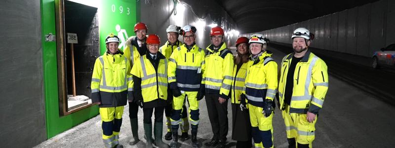 Besök nere i E4 Förbifart Stockholm vägtunnel. Foto: Trafikverket
