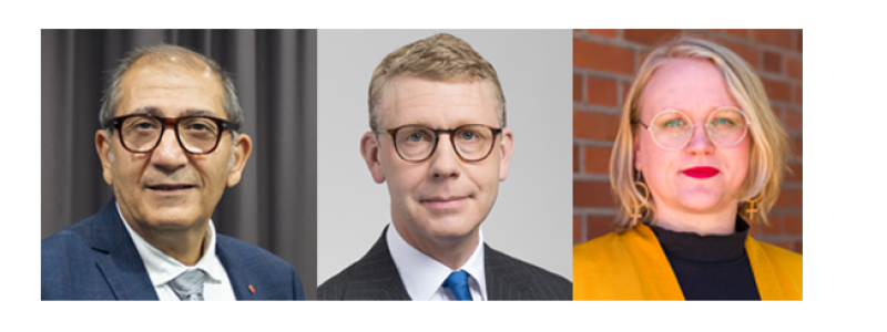 Bijan Zainali, Kristoffer Tamsons och Elisabeth Björk. Foto: Svensk Kollektivtrafik
