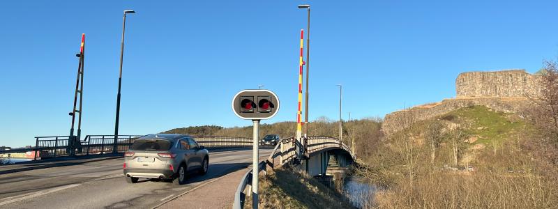 Bohusbron stängs för bilar. Foto: Trafik Göteborg