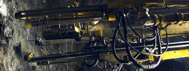 Borrning inför sprängning i Barkarby. Foto: Region Stockholm / MBP