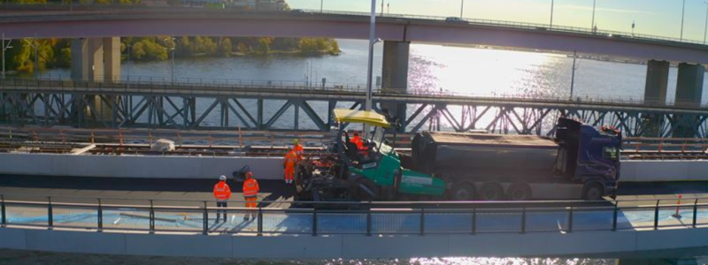 Lilla Lidingöbron är en ny bredare bro för bättre framkomlighet, Foto: Peab