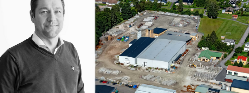 Torbjörn Nilsson, ny vd på Vinninga Cementvarufabrik. Foto: S:t Eriks