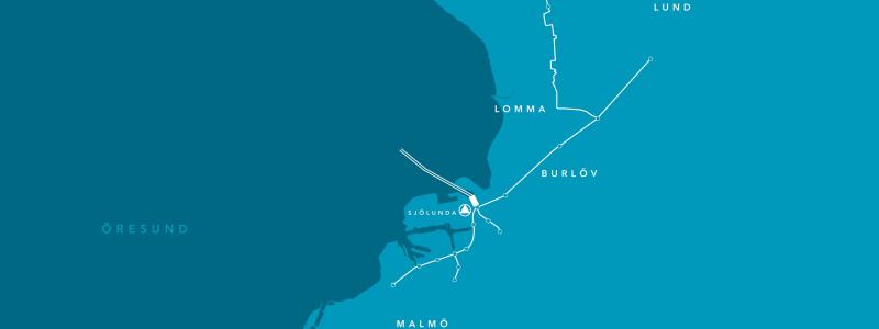 Karta över VA SYDs projekt Maxima Bild: VA SYD