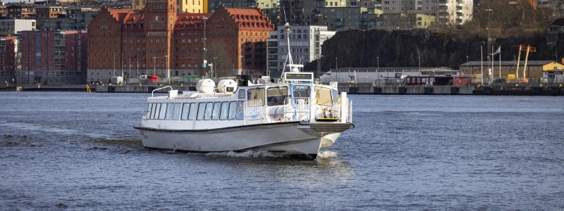 Pendelbåtlinje 84 kör mellan Ålstäket och Stockholm City. Foto: SL /Claes Helander