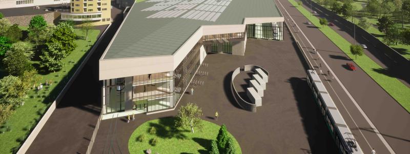 Depån ska kombinera modern teknik och cirkulär ekonomi för att möta framtidens krav på energieffektiv kollektivtrafik. Bildkälla: APRT Architects