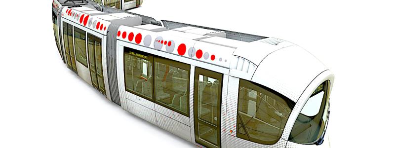 De nya 43-metersvagnarna produceras helt och hållet i Frankrike av Alstom och kommer att kunna ta upp till 300 passagerare – motsvarande fyra bussars kapacitet. Bild: Alstom