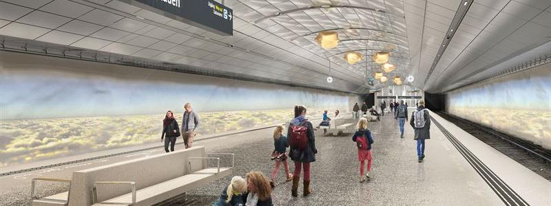 Barkarbys tunnelbanestation. Foto: White Arkitekter