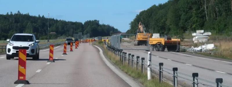 E45 norr om Lilla Edet. Foto: Trafikverket