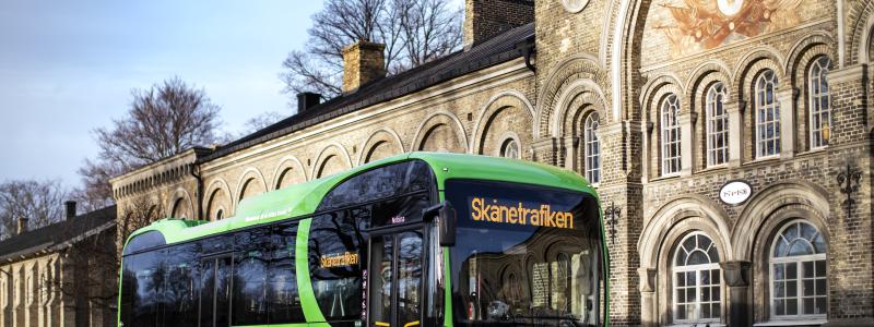 Elbuss i Landskrona. Foto: Skånetrafiken/Lars Dareberg