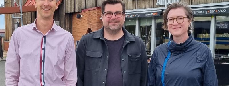 Henrik Littorin, Magnus Wiklund och Annelie Viksten på ELIS Program som drivs av Skellefteå Science City. Foto: Skellefteå Science City