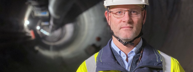 Erik Thunberg, senior teknisk rådgivare i tunneln Anneberg-Skanstull. Foto: Svenska Kraftnät