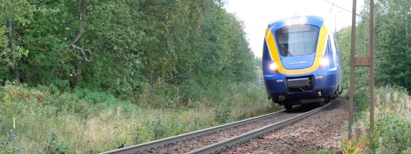 Järnvägen i Erikslund, Medelpad får linjerätning och brobyte. Foto: Trafikverket