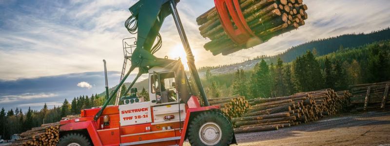 Effektivare och säkrare kommunikation i timmertruckarna var grundorsaken till en 5G-lösning. Foto: Fiskarheden